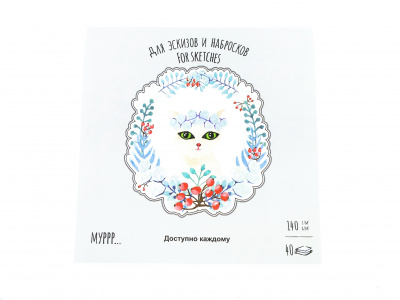Планшет д/эскизов Времена кошек 210*210 40л Зима