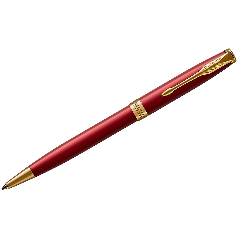 Ручка шар черная М Sonnet Core K539 Lacquer Intense Red GT Parker