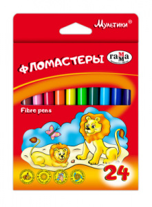 Фломастеры 24цв Мультики Гамма 