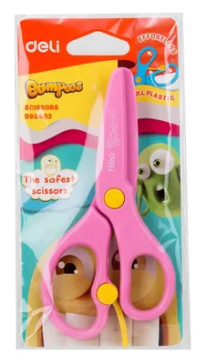 Ножницы детские 130мм пластик Bumpees Deli /12