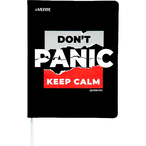 Дневник 1-11кл 48л кожзам шелкограф Dont Panic DeVente
