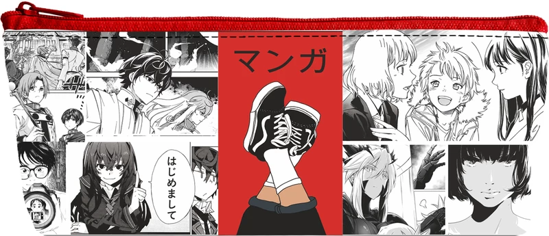 Пенал-косметичка 220*85*40мм ткань на молнии MANGA Lamark