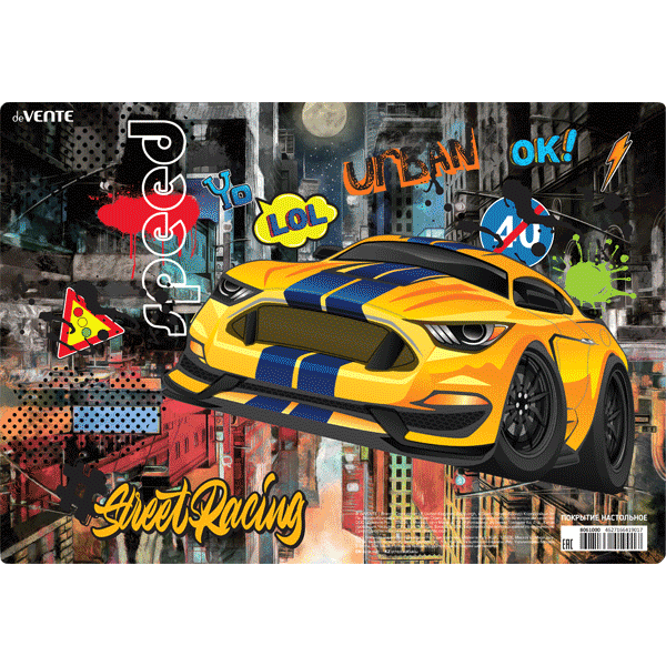 Покрытие настольное для лепки 33*23см 600мкм пластик Street Racing DeVente/20