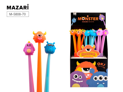 Ручка гел синяя 0,5мм Monster Mazari /24