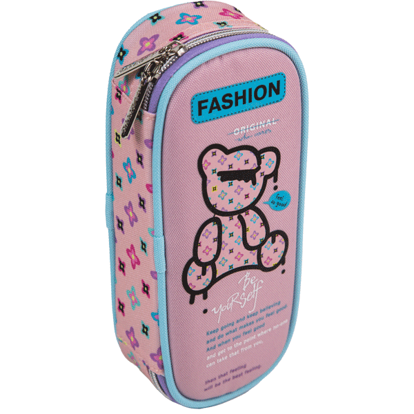 Пенал-косметичка 210*80*50мм ткань на молнии Fashion Bear deVente
