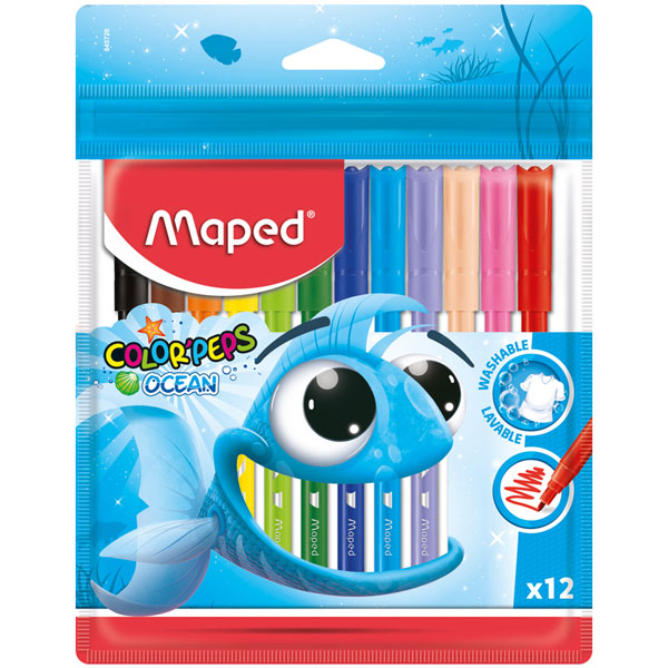 Фломастеры 12цв вентилир колпачок Color Peps Ocean Maped /12