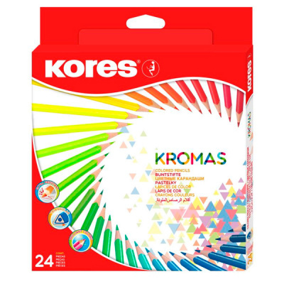 Карандаши 24цв Kromas трехгр Kores