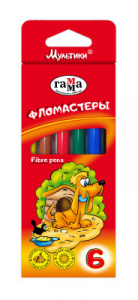 Фломастеры 06цв Мультики Гамма 