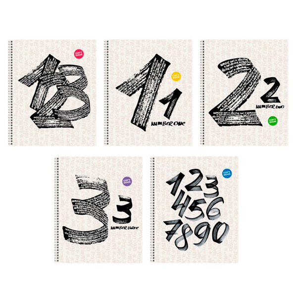 Тетрадь 48л А5 клетка спираль Numbers /8