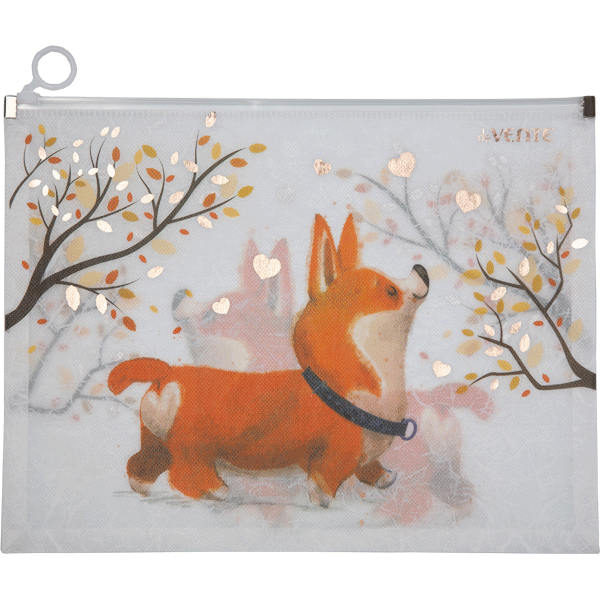 Папка на молнии ZIP А4 Corgi DeVente //12