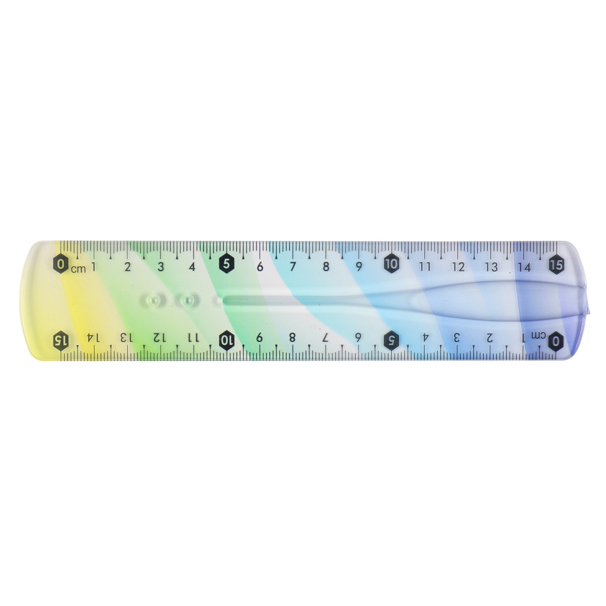 Линейка 15см гибкая Colorful КОКОС /24