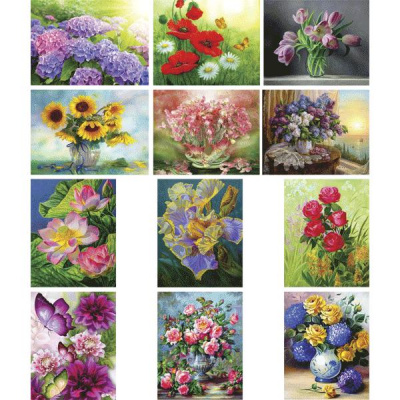 Алмазная живопись 40*50 Flowers deVENTE
