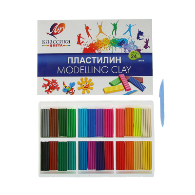 Пластилин 24цв Классика Луч