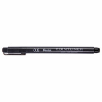 Линер 0,8мм черный Pointliner Pentel