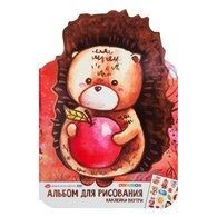 Альбом для рисования А4 32л скрепка 100г/м2 с наклейками Ёжик Цветик