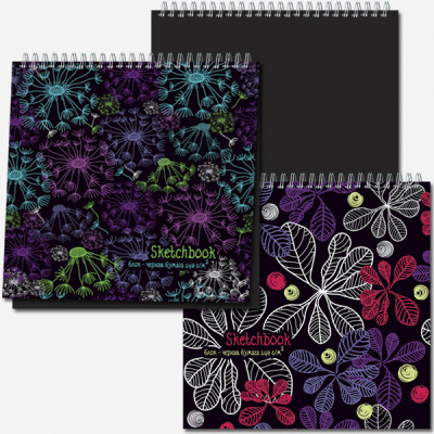 Блокнот 20л 280*280 мет греб Sketchbook Black Notturno 140г/м2
