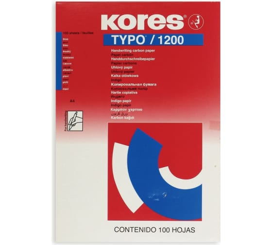 Бумага копировальная А4 100л синяя Kores