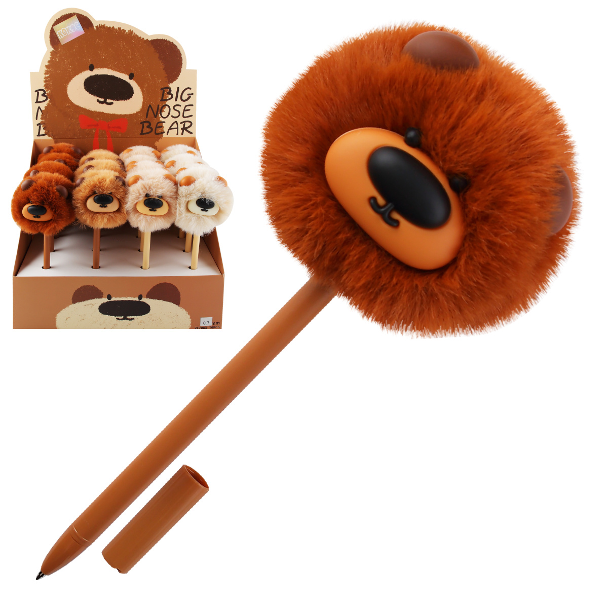 Ручка шар синяя 0,5мм Bear КОКОС /16
