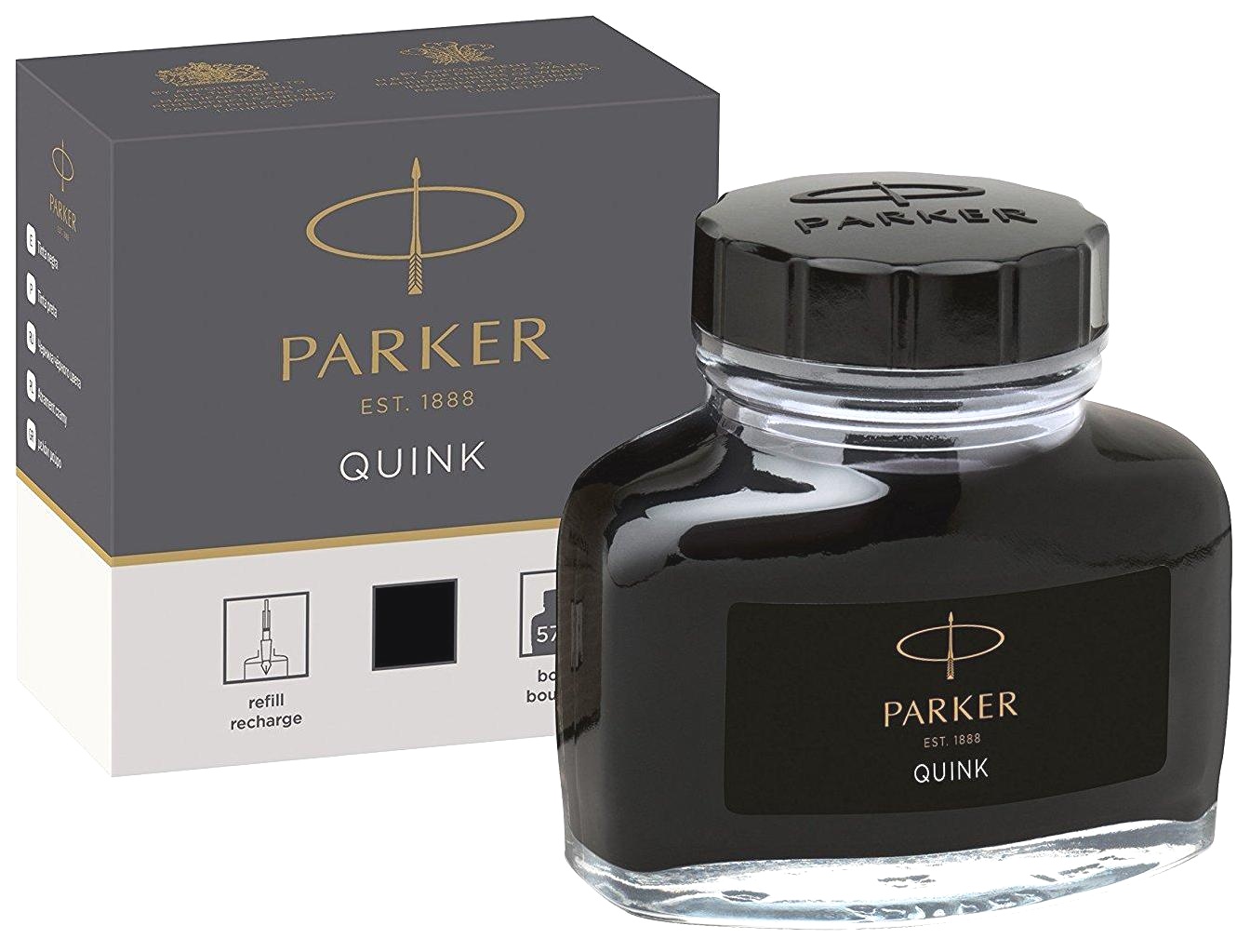 Чернила для перьевых ручек черные 57мл Bottle Quink Parker
