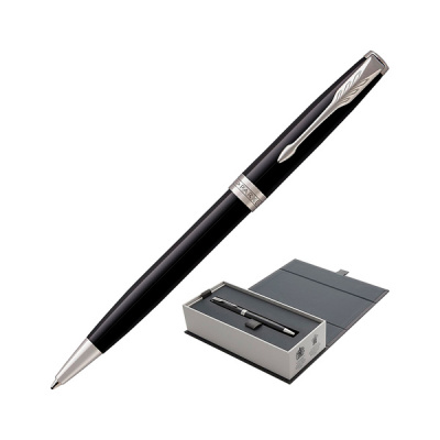 Ручка шар. Sonnet Laque Black CT черная корпус глянц черный Parker