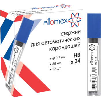 Грифели для карандашей 0,7мм HB Attomex /24 //144