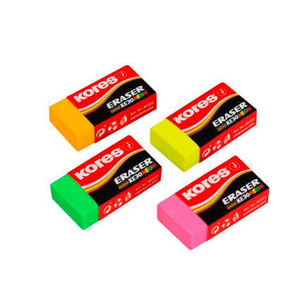 Ластик 40*21*10 цветной виниловый Kores