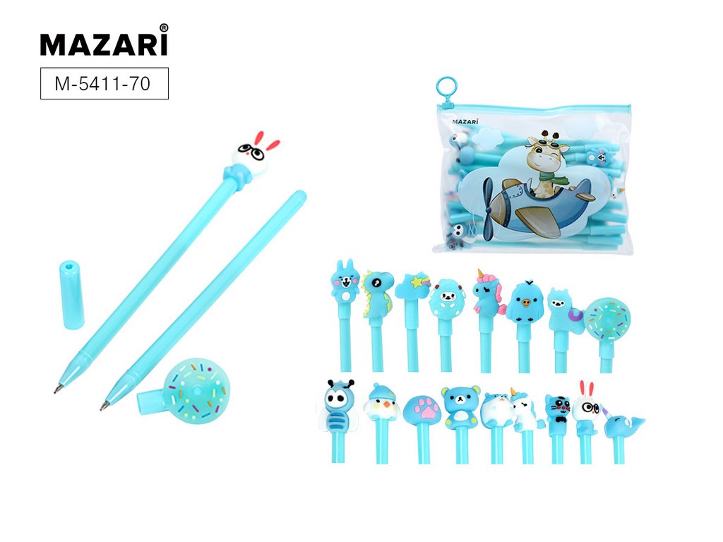Ручка шар синяя 0,7мм blue Cartoon Mazari /20