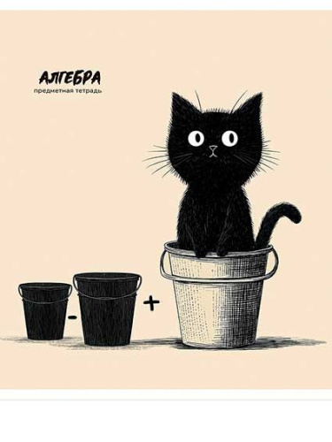 Тетрадь предметная 48л А5 клетка скрепка Алгебра Bad Cat ProfPress /10