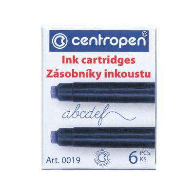 Балончики для перьев.ручки Centropen синий 6шт