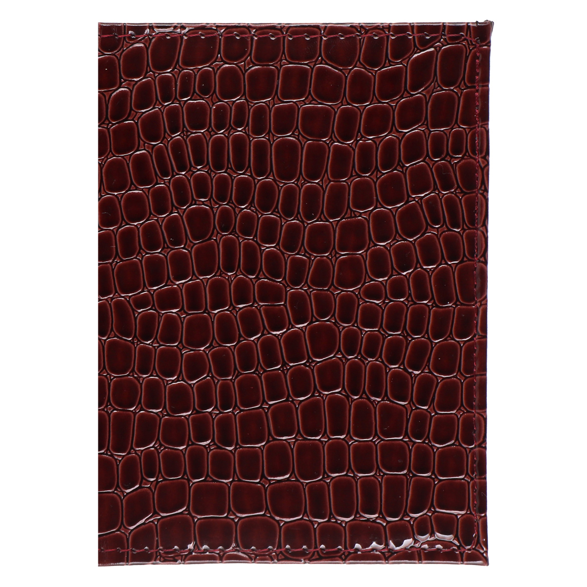 Обложка для паспорта кожзам сливовая Croco KLERK