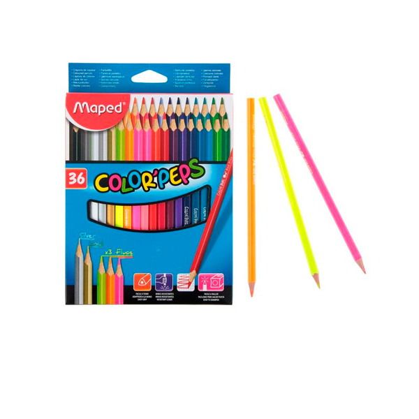 Карандаши 36цв трехгран липа Color Peps Maped
