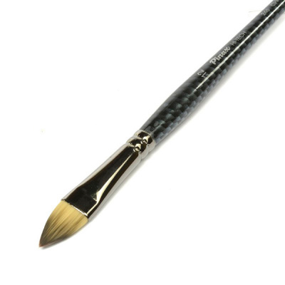 Кисть №12 синтетика плоскоовальная язык Pinax 