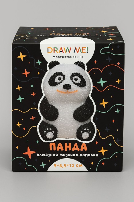 Алмазная мозаика-копилка 9*8,5*12см Panda Draw Me!