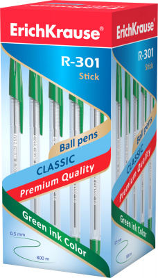 Ручка шар R-301 Classic 1.0 Stick ЕК зеленая