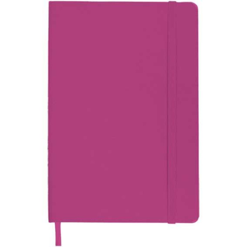 Записная книжка А6 80л клетка кожзам Фуксия deVente