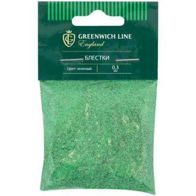 Блестки декор 0,3мм 20г Greenwich Line зеленый
