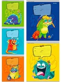 Тетрадь 12л А5 клетка скрепка Цветные монстрики Profit /20