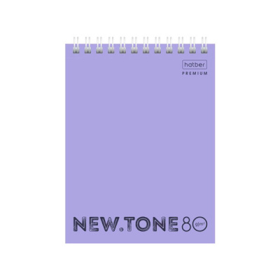 Блокнот А6 80л Premium на гребне NEWtone PASTEL Лаванда