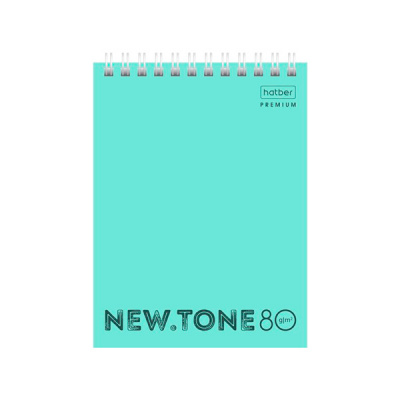 Блокнот А6 80л Premium на гребне NEWtone PASTEL Мята