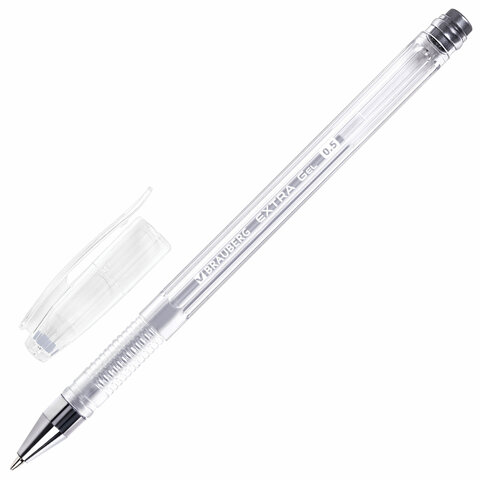 Ручка гел серебро 0,5мм EXTRA SILVER Brauberg /12