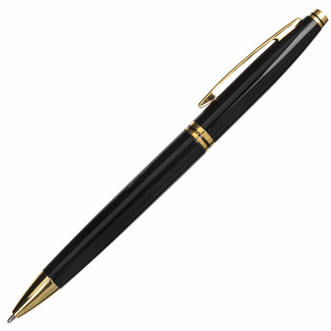 Ручка шар синяя 0,7мм подарочная De Luxe Black Brauberg