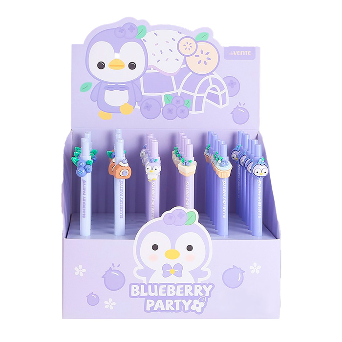 Ручка шар авт синяя 0,7мм Blueberry Pinguin deVente /24