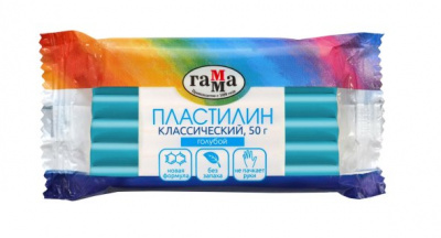 Пластилин Классический 50г Голубой