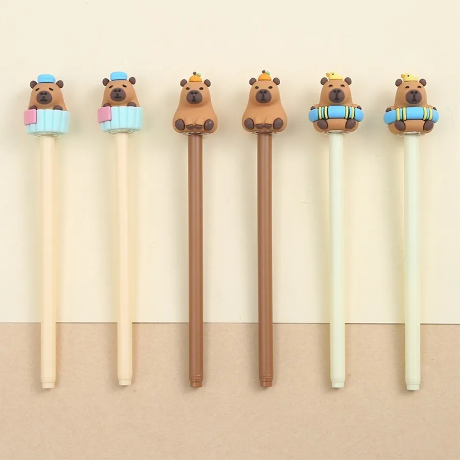 Ручка шар синяя 0,7мм Capybara микс deVente /24