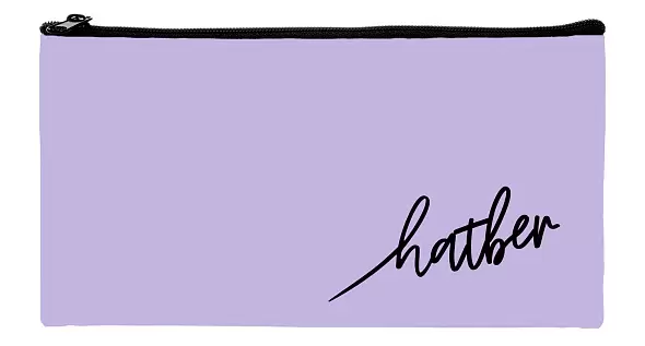 Пенал-косметичка 205*110мм ткань на молнии Цветочный стиль-лаванда Hatber
