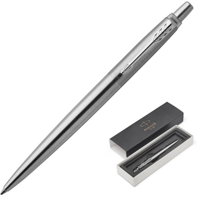 Ручка шарик Jotter Stainless stell СТ Parker корп нерж сталь М синие
