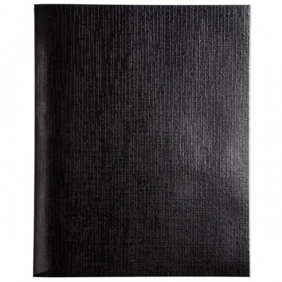 Тетрадь А5 96л бумвинил  Metallic черная Hatber